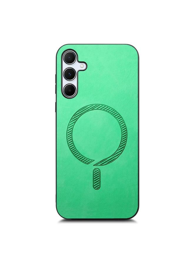 S-TOP Case For Samsung Galaxy A55 5G Solid Color Retro Magsafe PU Back Cover Phone Case - Image 3