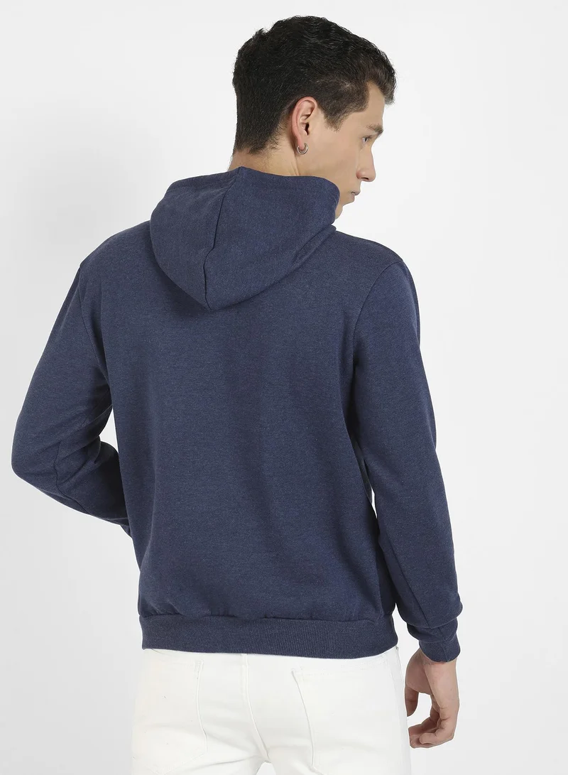 CAHOOT  Men's Dark Blue Pullover Hoodie With Contrast Drawstring for Men | Best Price UAE