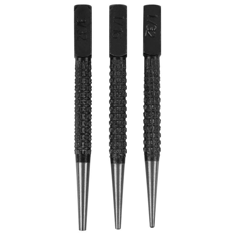Performance Tool مجموعة أدوات الأداء W757 من الفولاذ المطروق مع جسم مخدد وسطح ضربة مربع - الأحجام: 1/32، 1/16 و 3/32 بوصة للعمل بدقة - Image 3