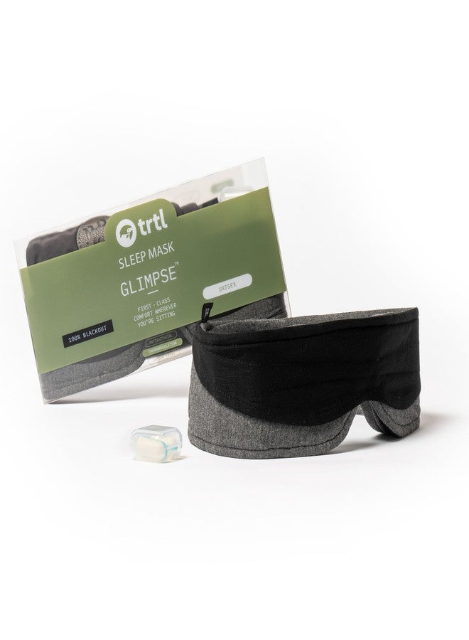 trtl Glimpse Sleep Mask, Blackout Eye Mask for Sleeping, Comfortable, Breathable Eye Masks for Sleep While Traveling, Comes with Travel Bag