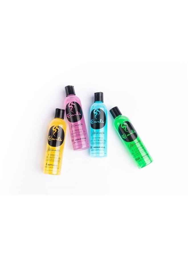 Curls The Ultimate Styling Collection B Defined Curl Defining Gel (Medium Hold), 8 Ounces, BLUE  - Image 3