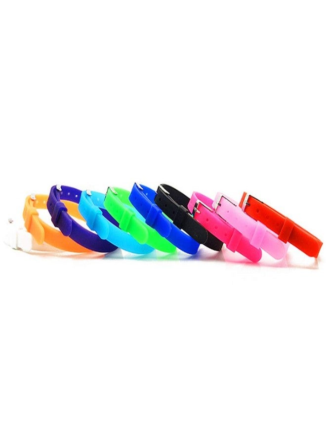 Teensery 12 Pcs Silicone Slide Bracelets Wristbands Mixed Color 8mm Adjustable Bracelet Strap DIY Supplies for Jewelry Making (Random Color) - Image 3