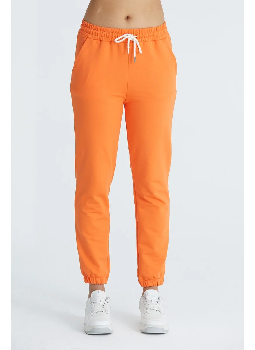 Twenty3 Women's Basic 2 Thread Lycra Regular Fit Sweatpants with Elastic Legs