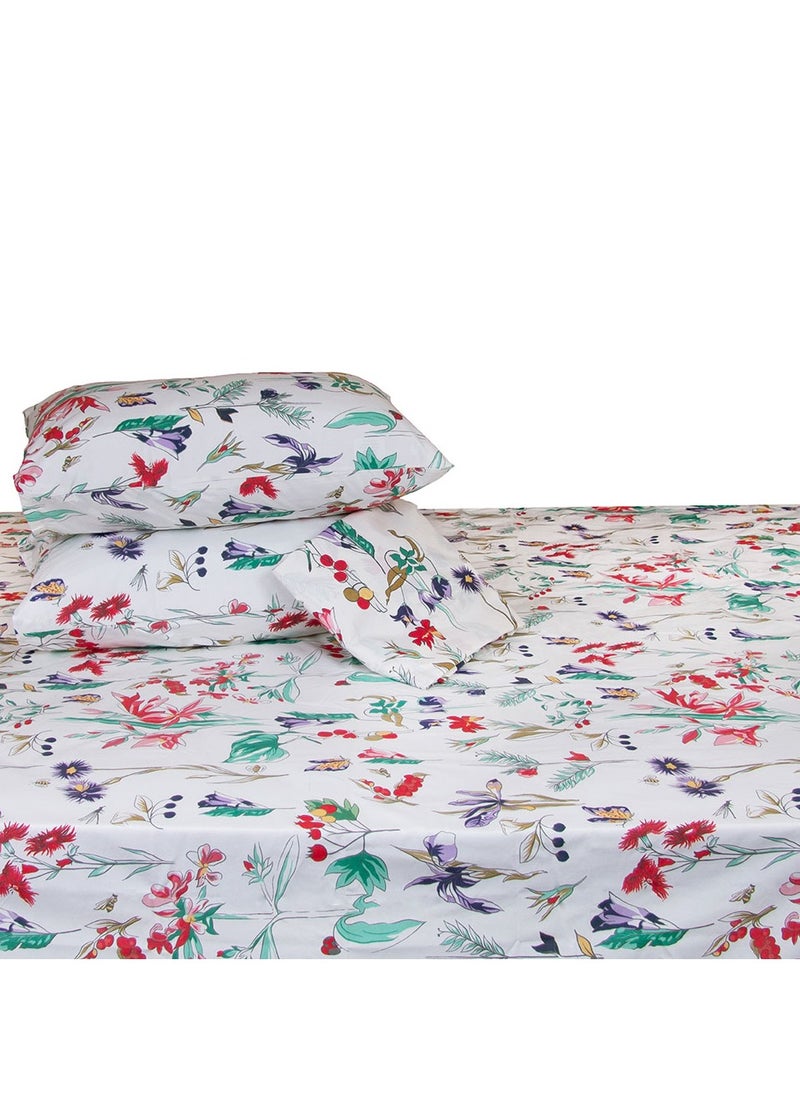Family Bed Flat Bed sheet Set Cotton 4 pieces size 240 x 250 cm Model 183 from Family Bed  - Image 3