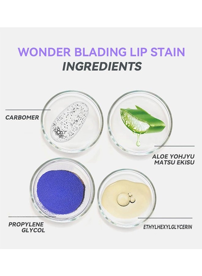 siimunana - Wonder Blading Lip Stain Masque, Lip Stain Peel Off Masque, Long Lasting, Waterproof and Transfer Proof Pink Lip Tint, Matte Finish Peel Off Lip Stain 4ml (02#Whimsical) - Image 1