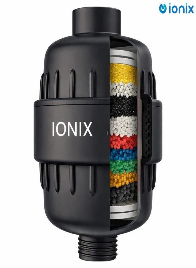 IONIX Tap Filter golden multi layer softner | Water Softener for Bathroom, Shower Filter Tap for Hard Water (Black Pack of 1) - Image 1