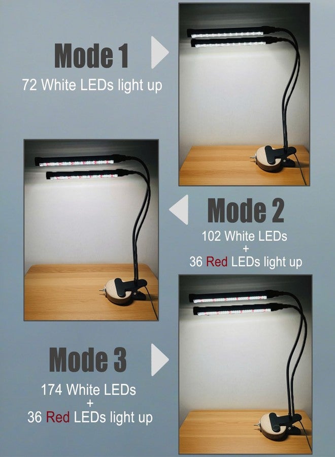 KINGYEENUO Double-Headed LED Bird Cage Light, Full Spectrum LED Pet Light, 10 Brightness Levels & 3/9/12H Timer, for Natural Environment Simulation, Safe for Hookbill Birds, Lighting Fixture Combo Kit - Image 4