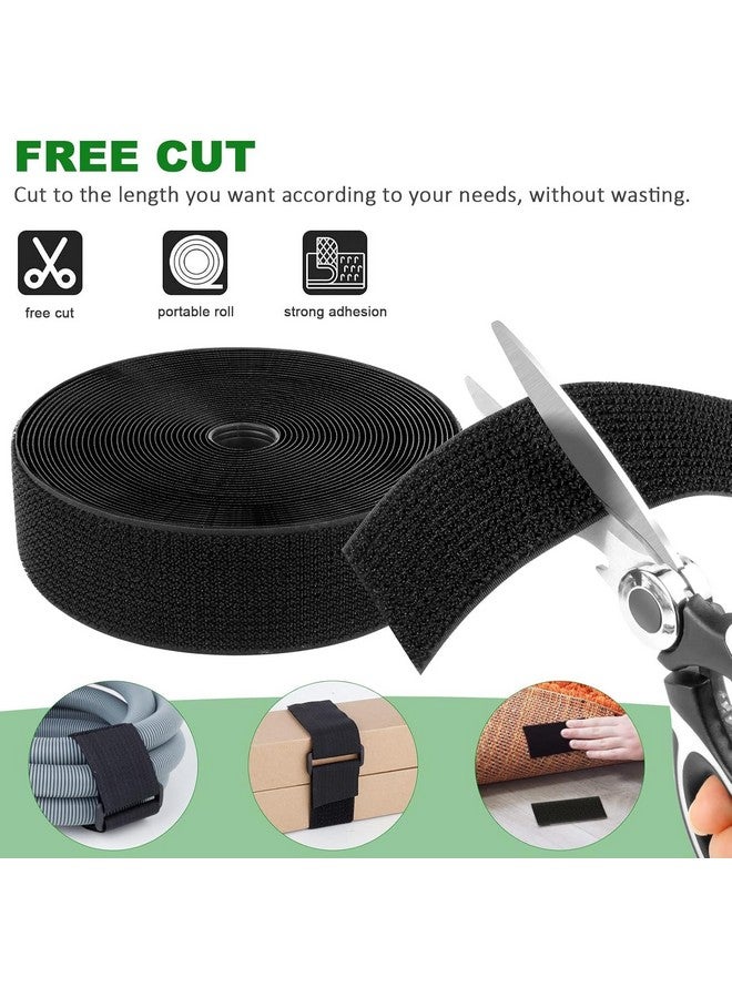 Bennort Reusable Adjustable Velcro Cable Cord & Wire Organizer Hook & Loop Fastener Ties Straps with 5m+25 Buckles For Cable Tie Wire Organizer,Free Cut-to-Length Cinch Securing Strap, 16Ft x 1In - Image 2