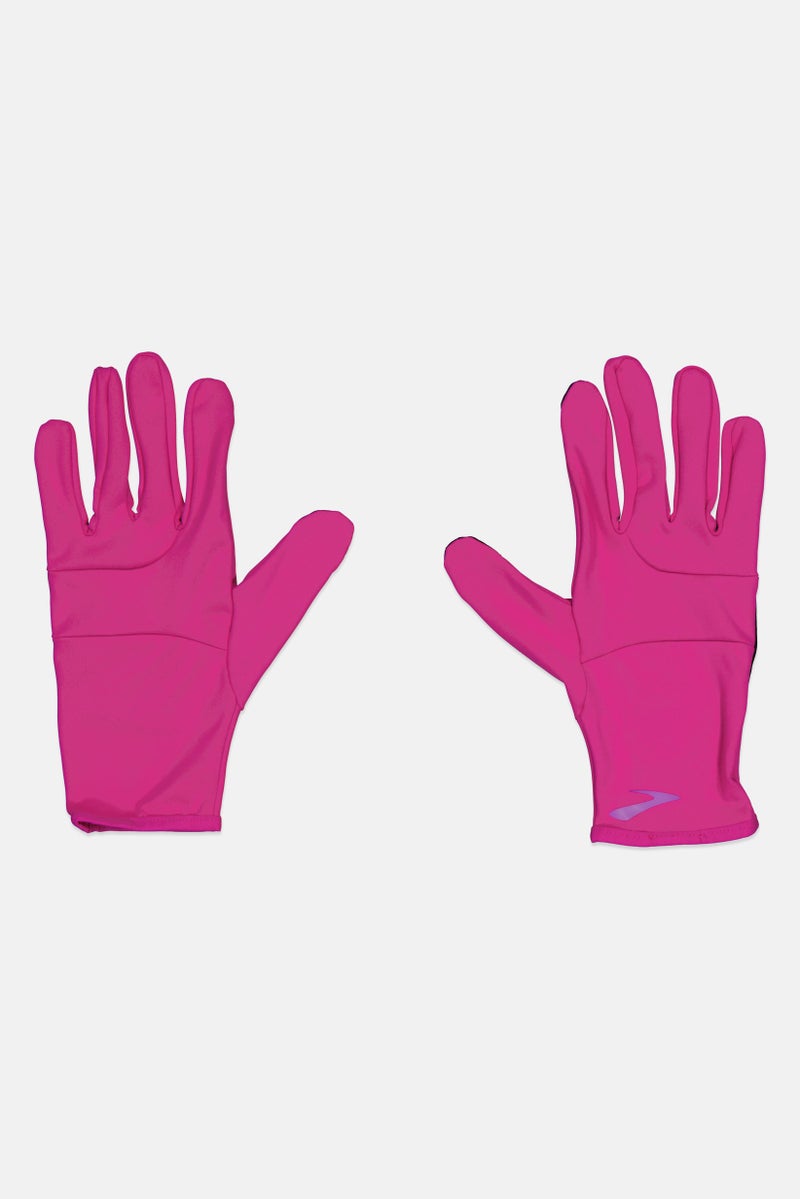 Brooks Women Two Tone Gloves, Pink  - Image 1