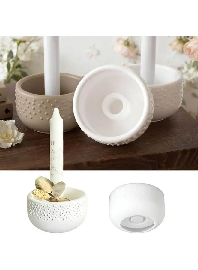 Dot Bowl Silicone Mold For Resin Casting Floral Basket Candle Holder Holiday Gift - Image 1