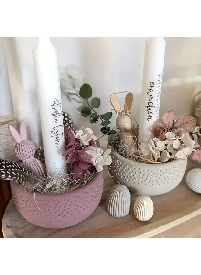 Dot Bowl Silicone Mold For Resin Casting Floral Basket Candle Holder Holiday Gift - Image 3