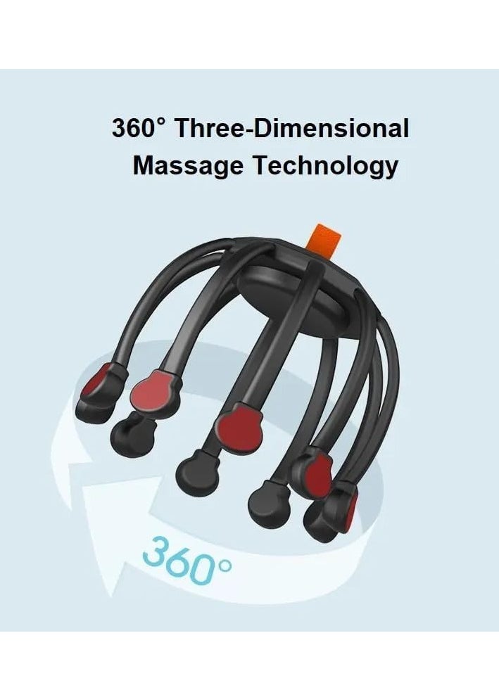 SYOSI - Head Massager, Electric Head Scalp Massager with 10 Vibration Nodes, 3 Modes - Stress Relief, Deep Sleep, and Relaxation, Cordless Portable Head Scratcher for Stress Relax, Imitation Hand Massage - Image 1