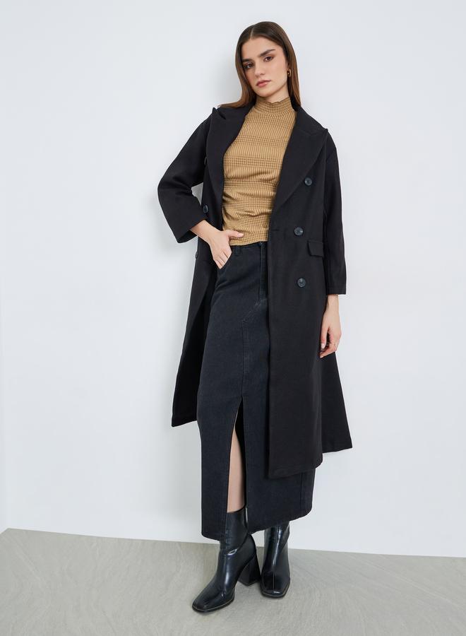 ستايلي معطف ميدي بصف أزرار مزدوج - Image 2