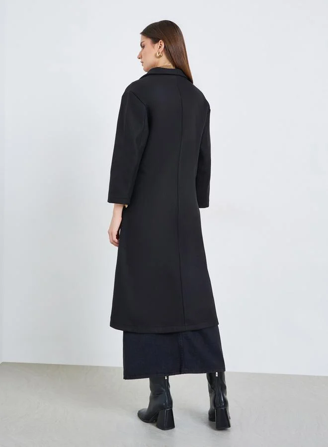 Styli Women Midi Double-Breasted Coat