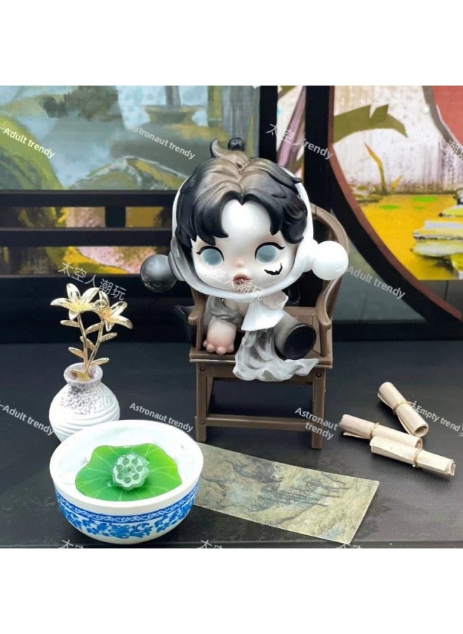 ماركة غير محددة POPMART Court Front Ink Plum Series Blind Box Sp11 Generation Tide Hand الحلي ألعاب الأطفال البنات - اللون: 5 عشوائي [احتمال مخفي]  - Image 5