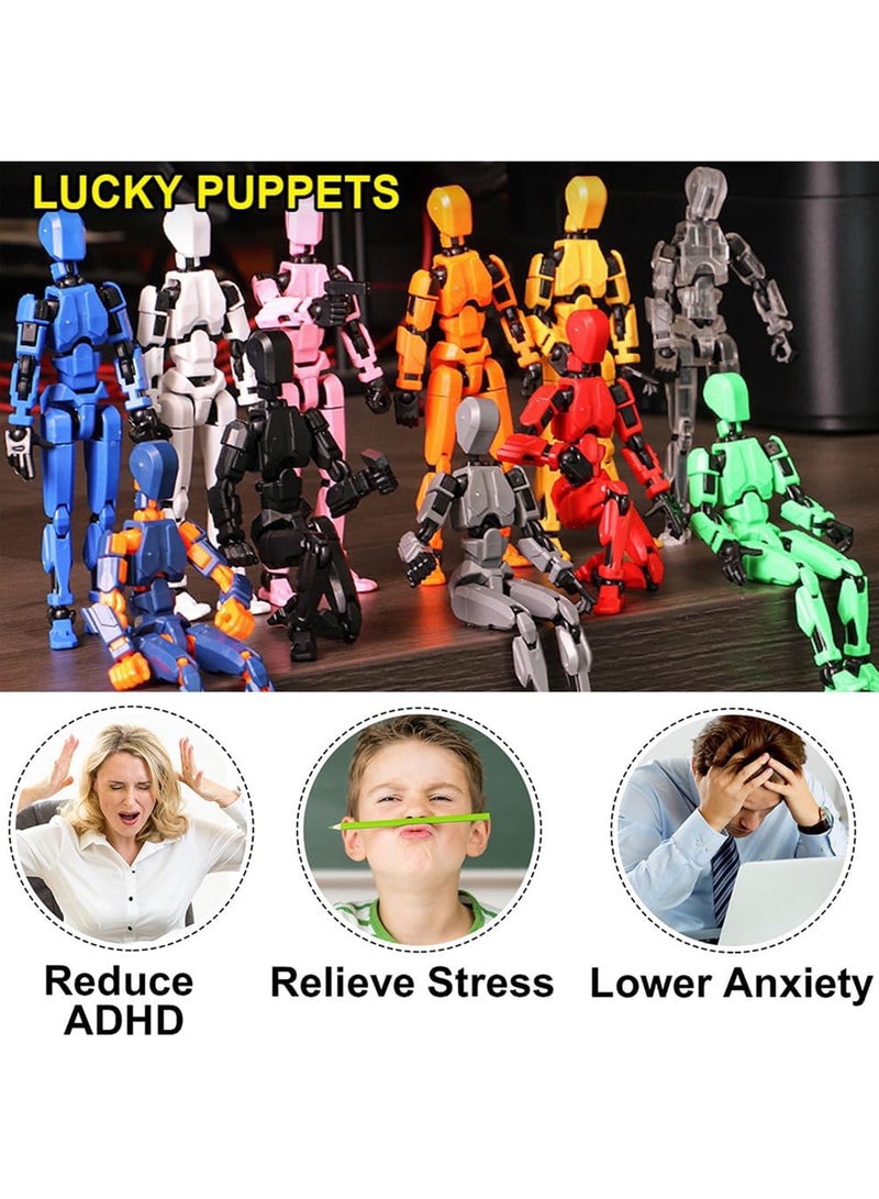 3D Printing Multi-joint Figure Toys Flexible Joints Action Figure Robot Puppet Knickknacks Creative Toys Pack of 8 For Children Kids Perfect Gift - Image 3