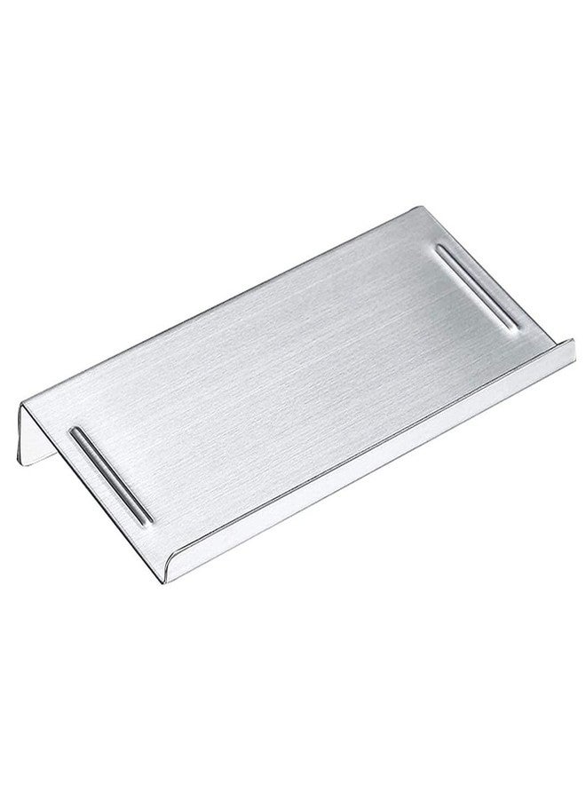 Hallyware Bathroom Small Cell Phone Shelf Stainless Steel Anti-Slip Phone Holder Stand Wall Mounted for Small Speaker Smartphone Baby Wipes, Brushed - Image 1