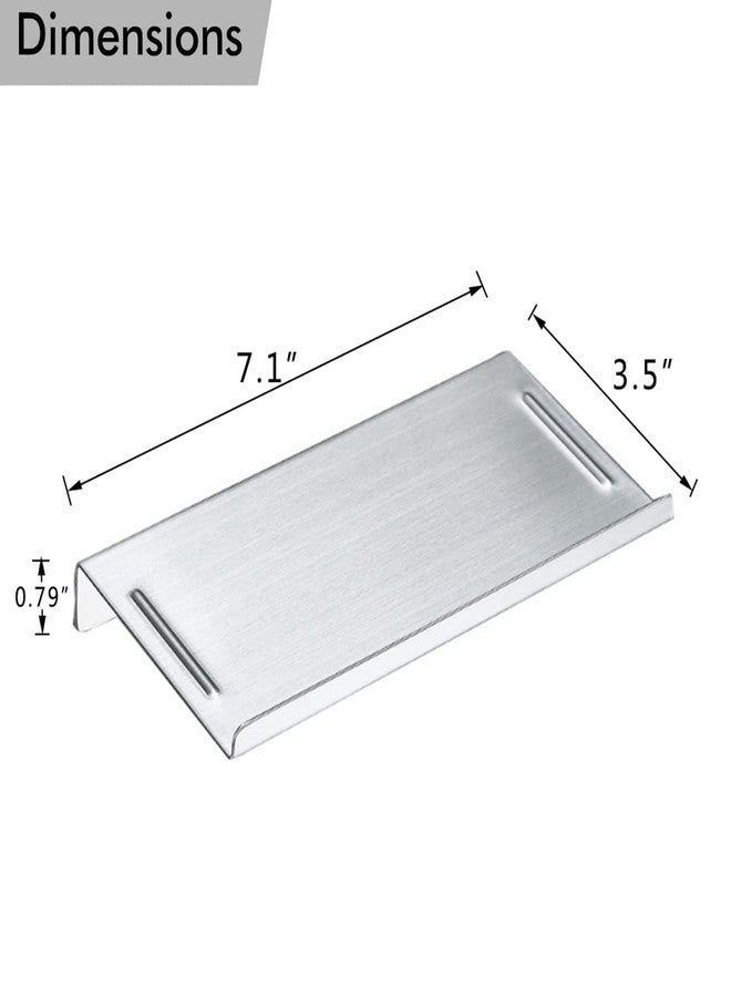 Hallyware Bathroom Small Cell Phone Shelf Stainless Steel Anti-Slip Phone Holder Stand Wall Mounted for Small Speaker Smartphone Baby Wipes, Brushed - Image 4