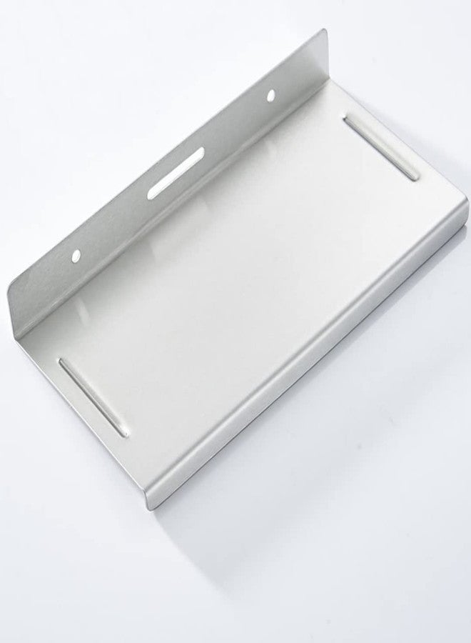 Hallyware Bathroom Small Cell Phone Shelf Stainless Steel Anti-Slip Phone Holder Stand Wall Mounted for Small Speaker Smartphone Baby Wipes, Brushed - Image 3