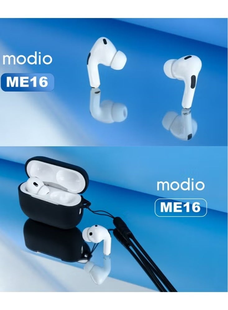 modio Wireless Bluetooth Earbuds Pro – Compatible with Android, iPhones, Tablets, PCs, & Laptops – High-Quality Sound, Comfortable Fit, Noise Cancellation, Long Battery Life - Image 4