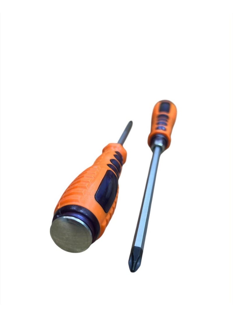 طقم مفكات مغناطيس قوية وثقيلة احترافي 6 قطع – موديل 10005589 – مقبض مريح مانع للانزلاق – فولاذ Chrome-Vanadium معتمد TÜV / GS – مقاسات ‎75mm / 100mm / 125mm / 150mm للصيانة والورش - Image 4