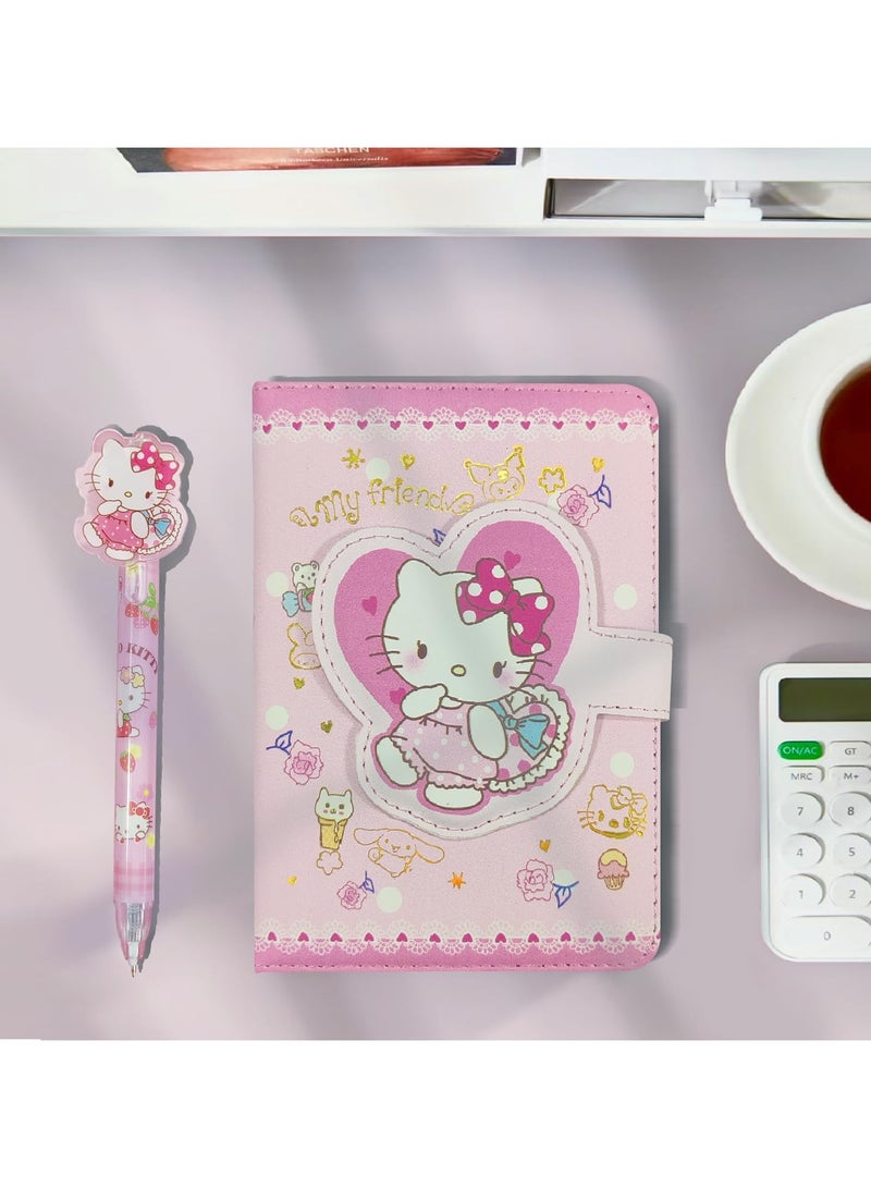 general Kawaii School Supplies Cute Notebook with Pen Aesthetic Notebook Cartoon Kitten Stationery Set and Office Supplies - Image 4