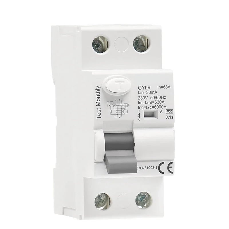 Electromagnetic Residual Current Circuit Breaker 2 Pole 40A 100mA RCD RCCB ELCB - Image 1
