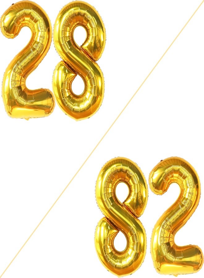 KatchOn, Gold 28 Balloon Number - 40 Inch | Gold 28 Birthday Balloons, 28th Birthday Decor for Men, Women | 28 Number Balloons | 28th Birthday Balloons for 28 Birthday Decor - Image 2