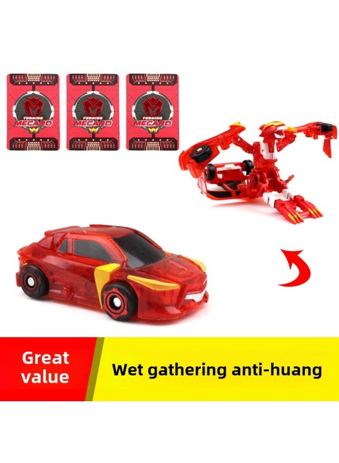 MECARD Magic Burst Transformed Car God Toy Weijia Giant God Battle Car God Battle Boy Jumping Pair Battle Game-Color:Nirvana Phoenix - Image 1