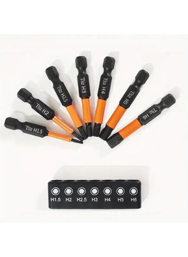 7 قطع تأثير مثقاب هيكس مجموعة 1 4 بوصة هيكس شنك فولاذ S2 مغناطيسي وجع ألين - Image 5