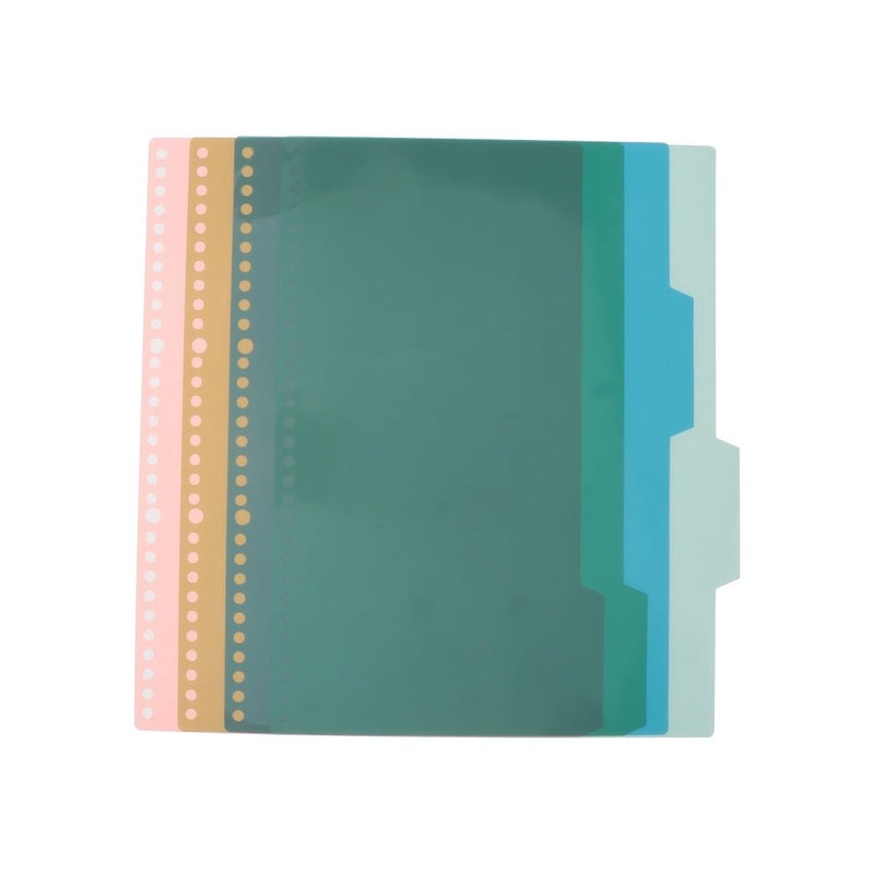 Colorful Page Dividers 20pcs A4 30 Hole Index Tabs Red Yellow Blue Green For Binder Office School Supplies - Image 2