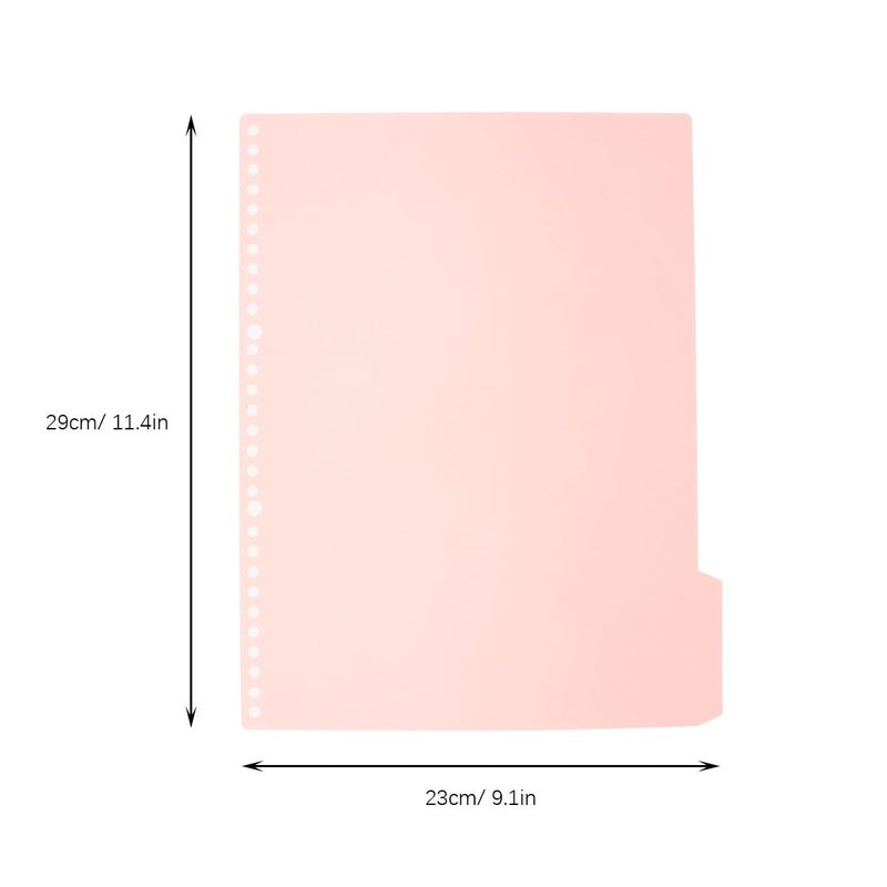 Colorful Page Dividers 20pcs A4 30 Hole Index Tabs Red Yellow Blue Green For Binder Office School Supplies - Image 3