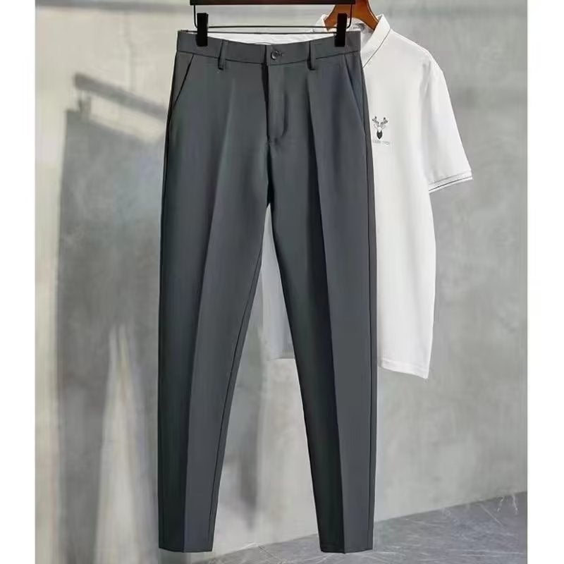 2023 Straight Pants Korean Style Loose Casual Pants Suit Pants Ins Hong Kong Style Draped Small Suit Pants - Image 1