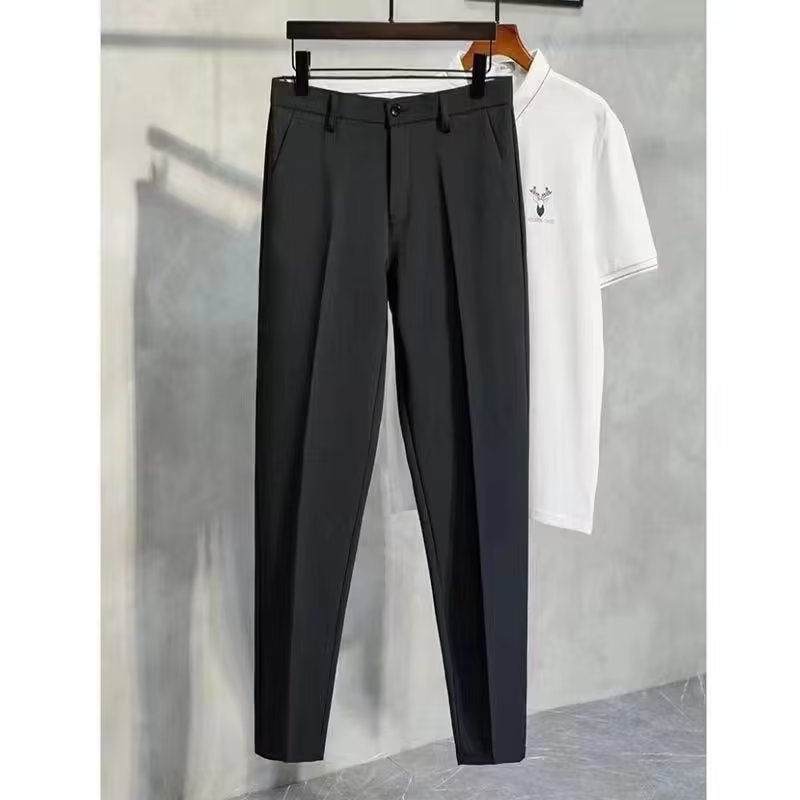 2023 Straight Pants Korean Style Loose Casual Pants Suit Pants Ins Hong Kong Style Draped Small Suit Pants - Image 4