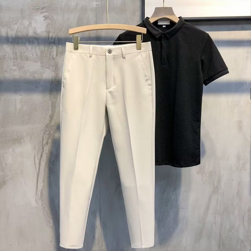 2023 Straight Pants Korean Style Loose Casual Pants Suit Pants Ins Hong Kong Style Draped Small Suit Pants - Image 5