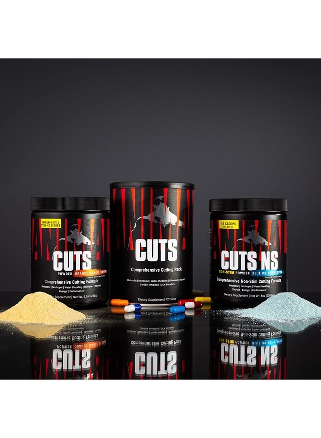 ANIMAL Cuts Powder – Weight Management Supplement – Fat Burner, Metabolic Enhancer with Nootropics, Carnitine, Tyrosine, Diuretic – Orange Mango Flavor, 8.3 oz, 42 Count - Image 2