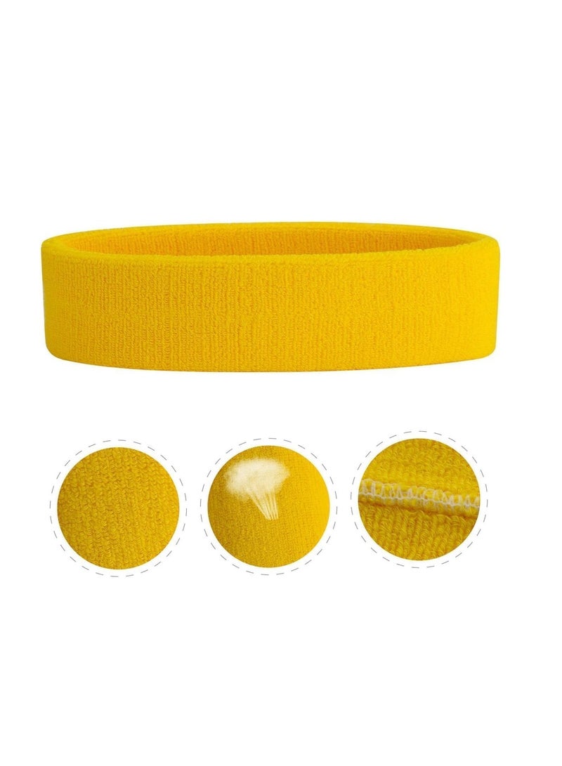 Generic 1 Sweat-absorbing sweatband for exercise, yellow, from Iggy Wolf  - Image 3