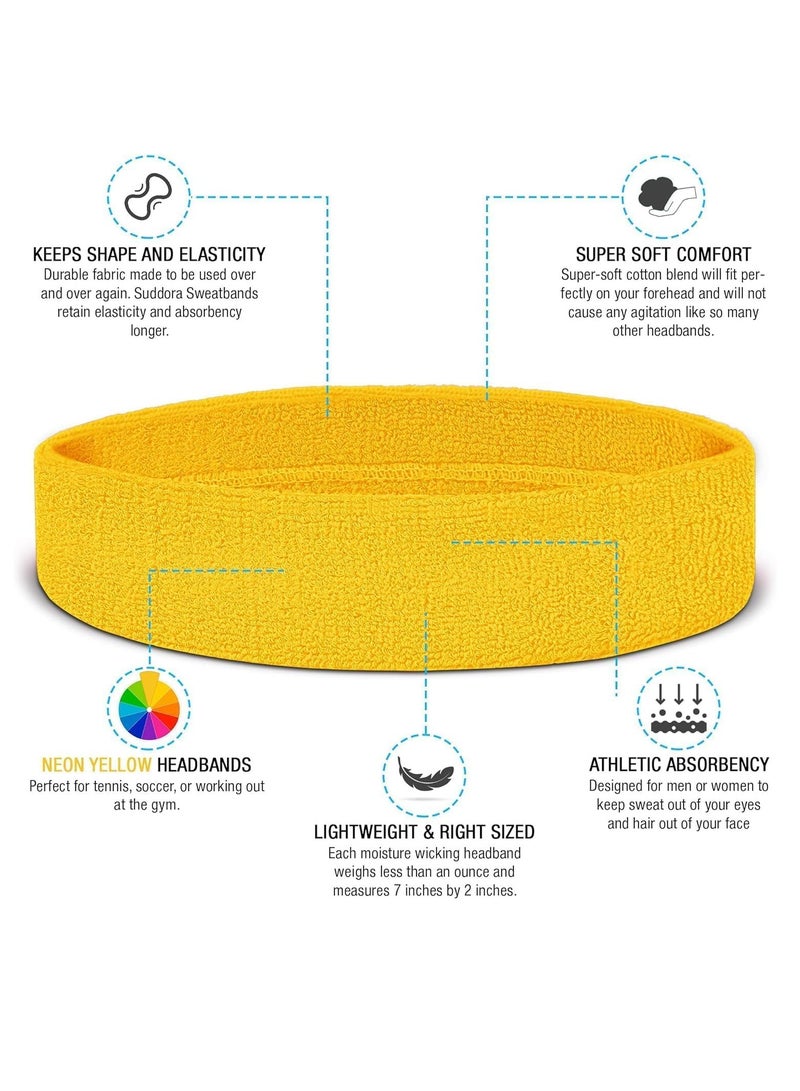 Generic 1 Sweat-absorbing sweatband for exercise, yellow, from Iggy Wolf  - Image 4