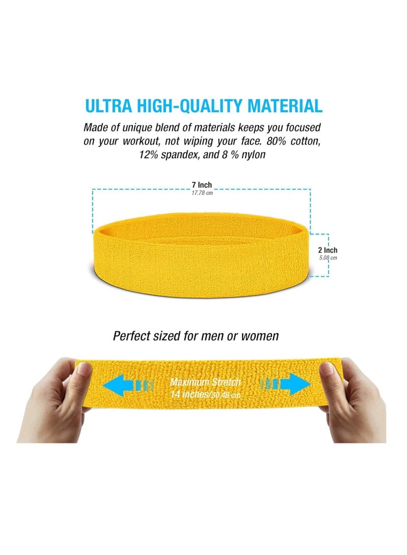 Generic 1 Sweat-absorbing sweatband for exercise, yellow, from Iggy Wolf  - Image 5