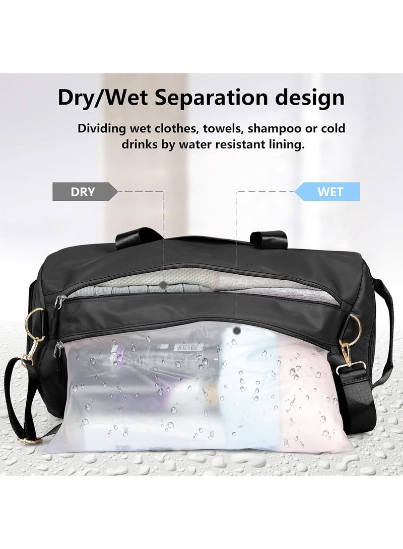 Unisex Duffle Bag with Wet Pocket and Shoe Compartment, Lightweight Travel Sports Gym Bag, Overnight Weekender Tote for Fitness, Swimming, Holiday or Hajj Trips - Image 2