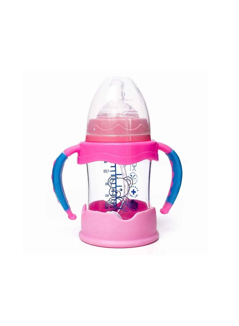 Multicolor Bpa Free Anticolic Slow Flow Baby Bottle 150Ml Pink