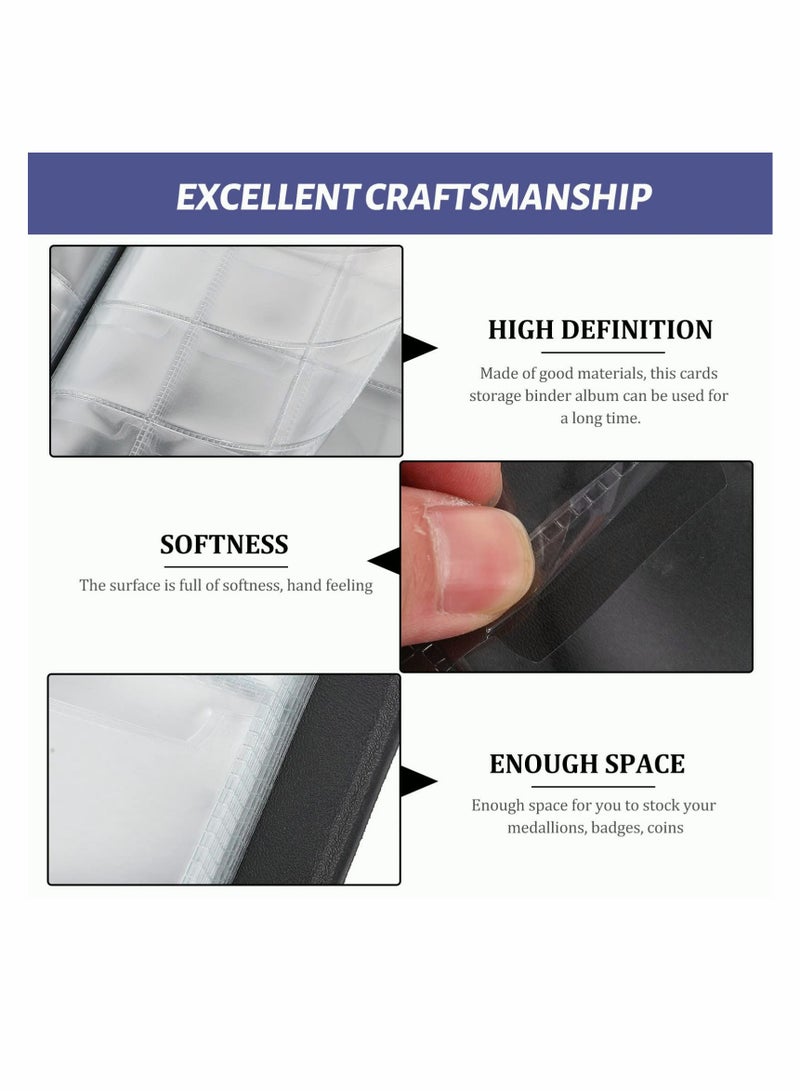 SOLARAE Multi-Purpose Coin and Card Collection Album with Sleeves for Stamps, Baseball Cards, and More - Image 2