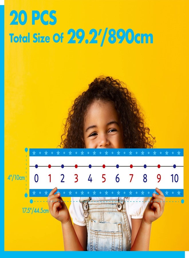 Gethelud Number Line Bulletin Board Set, -100 to 100 Blue Number Line Classroom Decoration Bulletin Board Border School Wall Door Math Class Decoration Supplies for Classroom, Teacher Office, Kids Room - Image 2