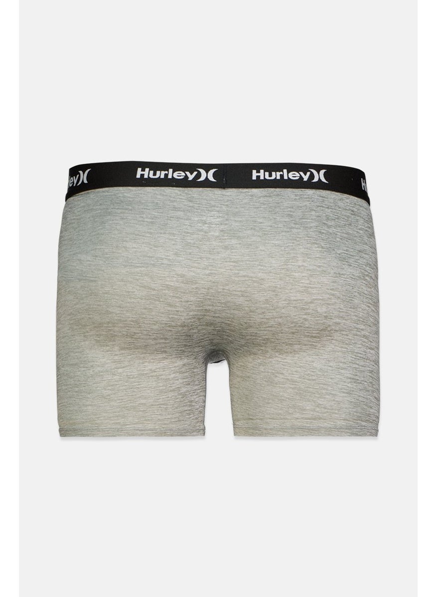 Hurley - Kid Boys 2 Pcs Brand Logo Print Boxer, Black and Grey Heather - Image 1