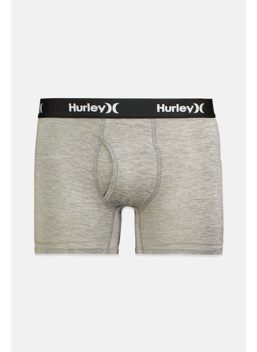 Hurley - Kid Boys 2 Pcs Brand Logo Print Boxer, Black and Grey Heather - Image 1