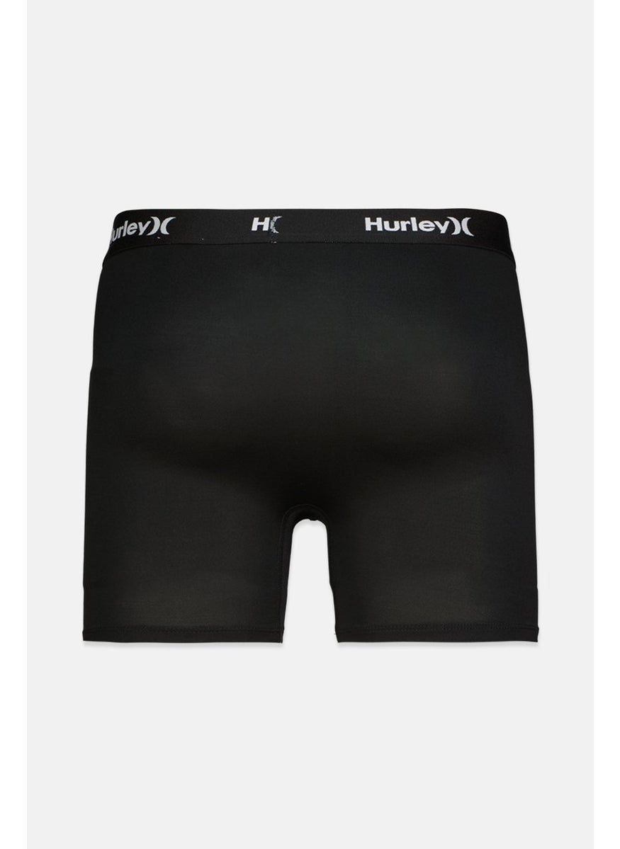 Hurley - Kid Boys 2 Pcs Brand Logo Print Boxer, Black and Grey Heather - Image 1