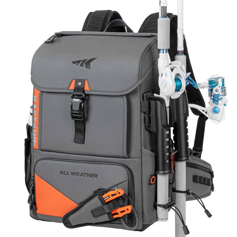 KastKing All Weather Fishing Tackle Backpack with Removable Rod HoldersWaterproof ArmorShield Fabric Fishing Bag Storage Fishing Gear - Image 2