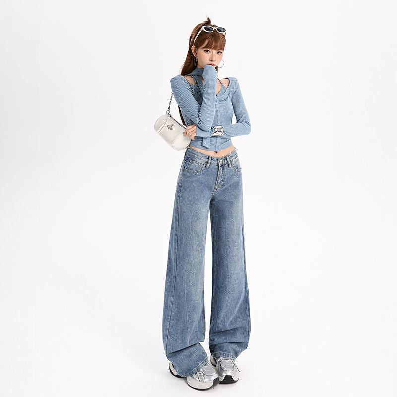 Unisex Classic Denim Jeans Loose Fit Daily Outdoor Wear - Image 2