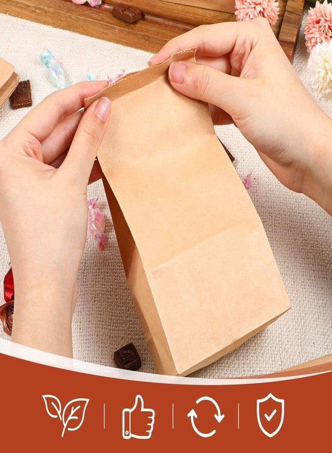 SHENLIU 400 Pack Mini Brown Paper Bags, Small Kraft Paper Bag 1 LB 3.5x2.2x6.7 Inch for Baby Shower Wedding Party Favor Bags Candy Popcorn Treat Bag Bread Cookie Snack Thank You Gift Wrapping Bag Bulk - Image 5