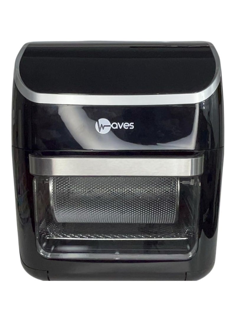 Waves Air Fryer, Capacity12L,1800watt, Digital Including two shelves for frying+shelf for fats+2.9 liter rotating basket+chicken grill+ forks for shish tawook  - Image 5